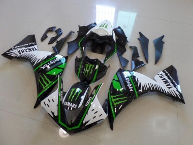 Carene Yamaha R1 12-14 - Bianco Verde Big Monster