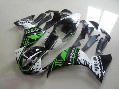 Carene Yamaha R1 12-14 - Bianco Verde Monster