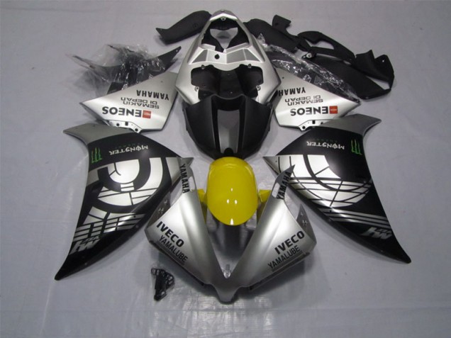 Carene Yamaha R1 12-14 - Nero Argento Iveco Yamalube Monster Carene Yamaha R1 12-14 - Nero Argento Iveco Yamalube Monster