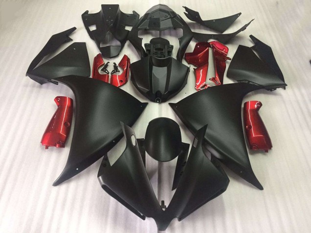 Carene Yamaha R1 12-14 - Nero Opaco Lucido Rosso Carene Yamaha R1 12-14 - Nero Opaco Lucido Rosso