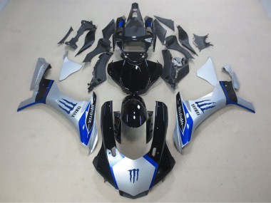 Carene Yamaha R1 15-19 - Argento Nero Blu Monster