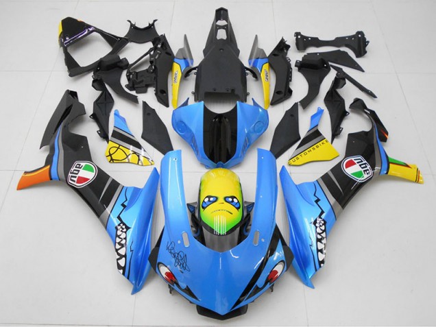 Carene Yamaha R1 15-19 - Blu Giallo Squalo Carene Yamaha R1 15-19 - Blu Giallo Squalo