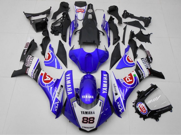 Carene Yamaha R1 15-19 - Blu PATA 88 Carene Yamaha R1 15-19 - Blu PATA 88