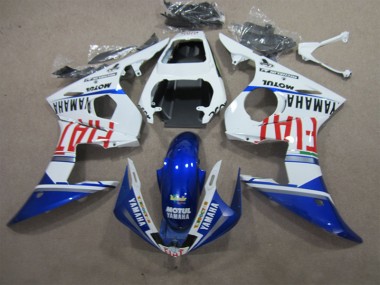Carene Yamaha R6 03-05 - Bianco Blu Motul Fiat