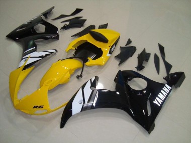Carene Yamaha R6 03-05 - Giallo Nero