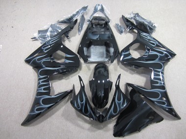Carene Yamaha R6 03-05 - Nero con Fiamma