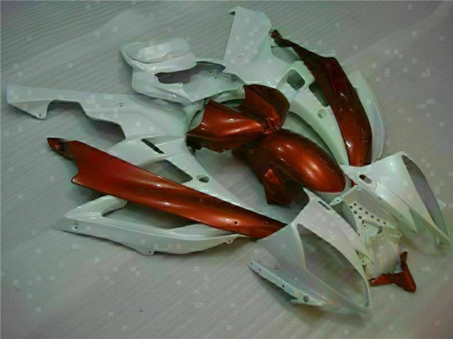 Carene Yamaha R6 06-07 - Bianco Marrone Carene Yamaha R6 06-07 - Bianco Marrone