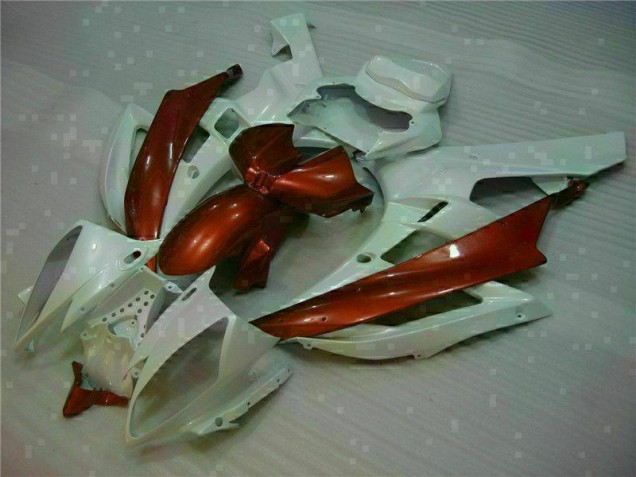 Carene Yamaha R6 06-07 - Bianco Marrone Carene Yamaha R6 06-07 - Bianco Marrone
