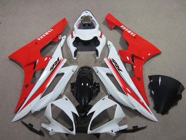 Carene Yamaha R6 06-07 - Bianco Nero Rosso Carene Yamaha R6 06-07 - Bianco Nero Rosso