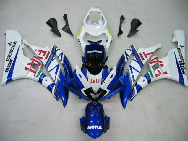 Carene Yamaha R6 06-07 - Blu Bianco Motul Rosso Fiat Carene Yamaha R6 06-07 - Blu Bianco Motul Rosso Fiat