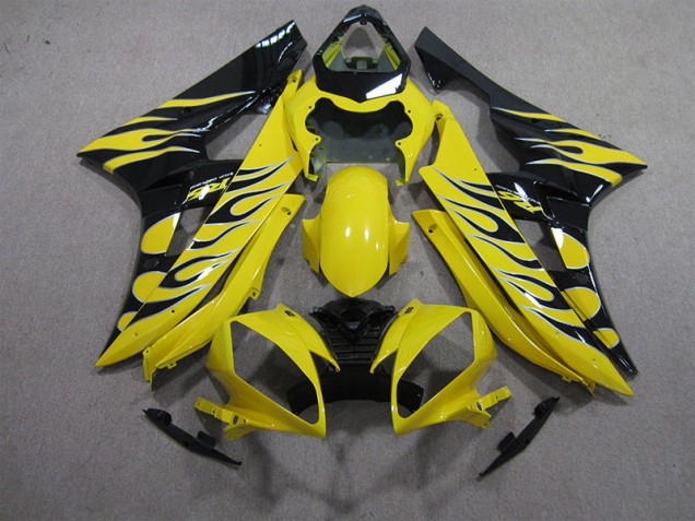 Carene Yamaha R6 06-07 - Giallo Nero Fiamma Carene Yamaha R6 06-07 - Giallo Nero Fiamma