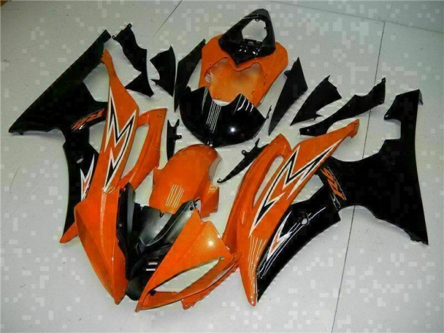 Carene Yamaha R6 08-16 - Arancia Nero Carene Yamaha R6 08-16 - Arancia Nero