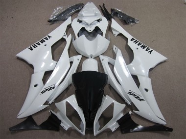 Carene Yamaha R6 08-16 - Bianco Nero Decal