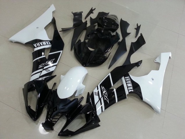Carene Yamaha R6 08-16 - Bianco & Nero