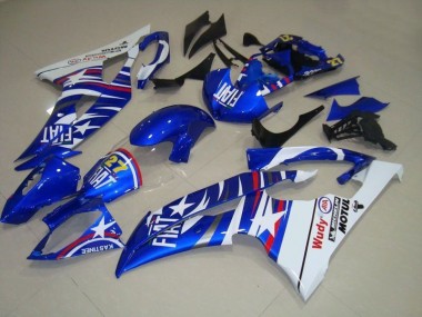 Carene Yamaha R6 08-16 - Blu Bianco Fiat 27 Rosso Wudy