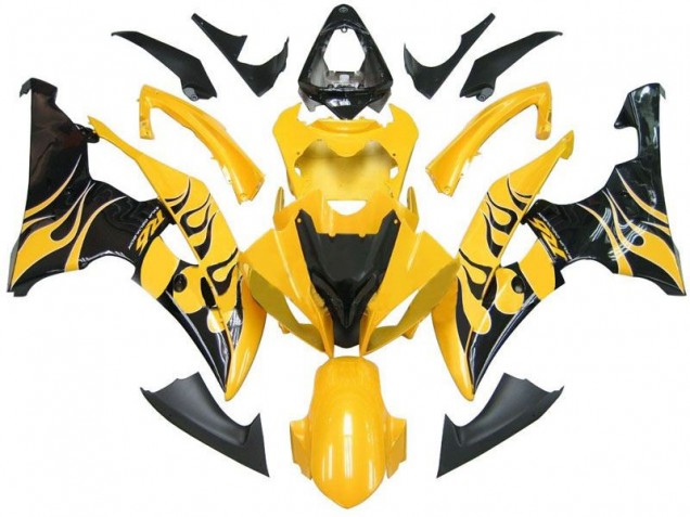 Carene Yamaha R6 08-16 - Giallo Nero Fiamma R6 Carene Yamaha R6 08-16 - Giallo Nero Fiamma R6