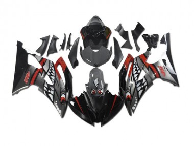 Carene Yamaha R6 08-16 - Grigio Rosso Squalo