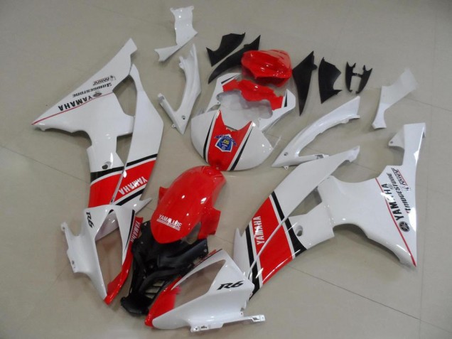 Carene Yamaha R6 08-16 - Rosso Bianco Stile OEM Carene Yamaha R6 08-16 - Rosso Bianco Stile OEM