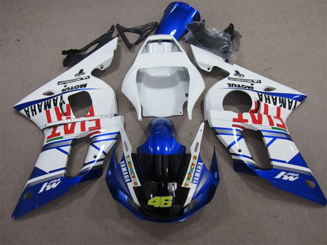 Carene Yamaha R6 98-02 - Bianco Blu Fiat 46 Carene Yamaha R6 98-02 - Bianco Blu Fiat 46