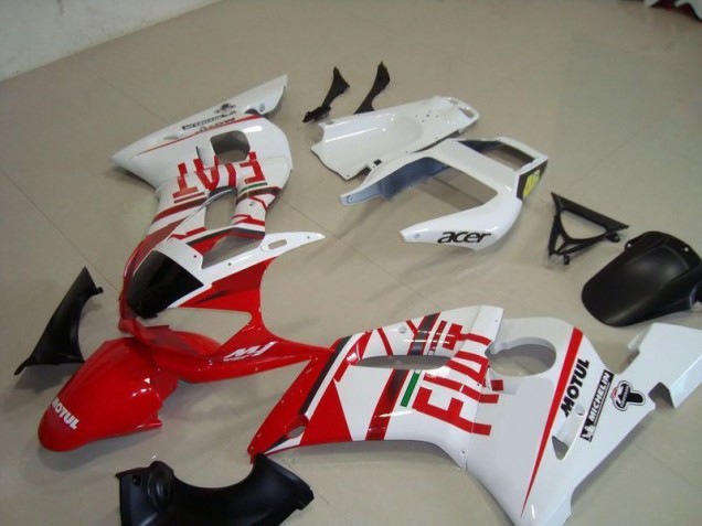 Carene Yamaha R6 98-02 - Bianco Rosso Fiat Motul Acer Carene Yamaha R6 98-02 - Bianco Rosso Fiat Motul Acer