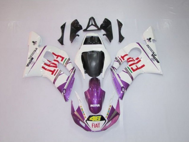 Carene Yamaha R6 98-02 - Bianco Viola Fiat 46 Carene Yamaha R6 98-02 - Bianco Viola Fiat 46