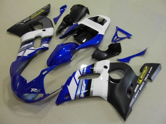 Carene Yamaha R6 98-02 - Blu Bianco & Nero Carene Yamaha R6 98-02 - Blu Bianco & Nero