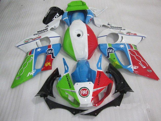 Carene Yamaha R6 98-02 - Blu Rosso Fiat Kastinee Carene Yamaha R6 98-02 - Blu Rosso Fiat Kastinee