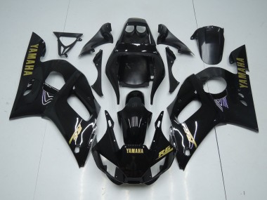 Carene Yamaha R6 98-02 - Lucido Nero Oro Adesivo