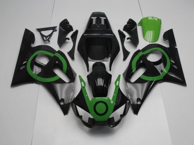 Carene Yamaha R6 98-02 - Nero Verde Cerchio