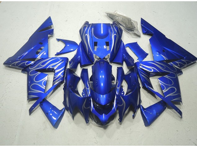 Kit Carena & Plastica Kawasaki ZX10R 03-05 - Blu Bianco Fiamma Kit Carena & Plastica Kawasaki ZX10R 03-05 - Blu Bianco Fiamma