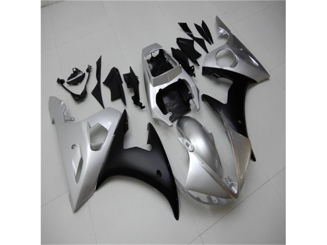 Kit Carena & Plastica Yamaha R6 03-05 - Argento Nero
