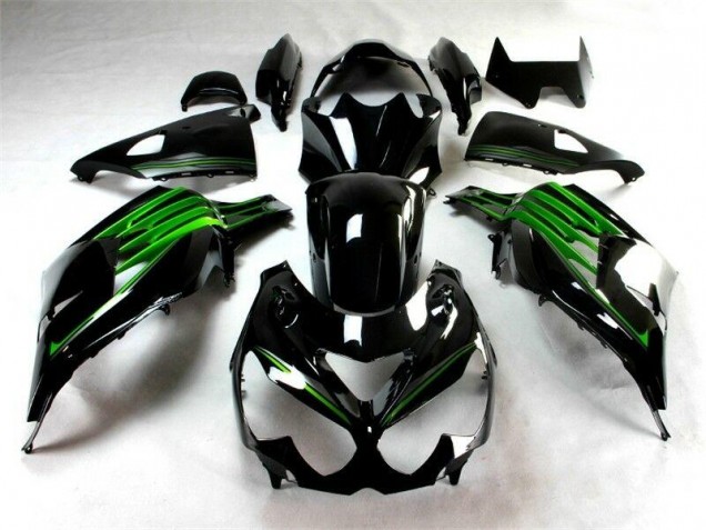 Kit Carenatura Completa Kawasaki ZX14R ZZR 1400 12-21 - Nero Verde Kit Carenatura Completa Kawasaki ZX14R ZZR 1400 12-21 - Nero Verde
