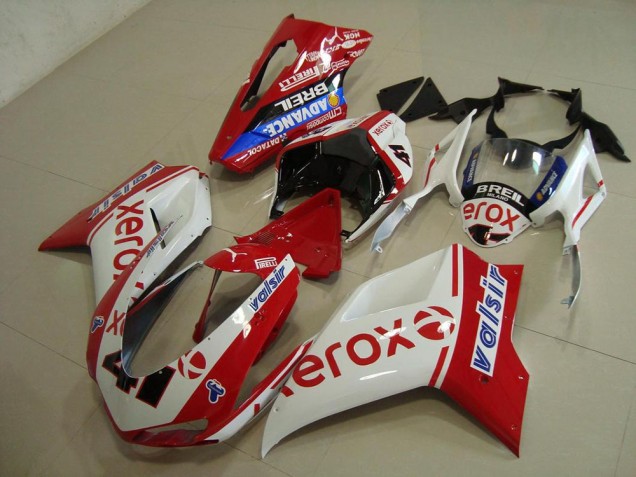 Kit Carenatura Completo ABS Ducati 848 1098 1198 07-14 - Bianco Rosso Xerox Kit Carenatura Completo ABS Ducati 848 1098 1198 07-14 - Bianco Rosso Xerox