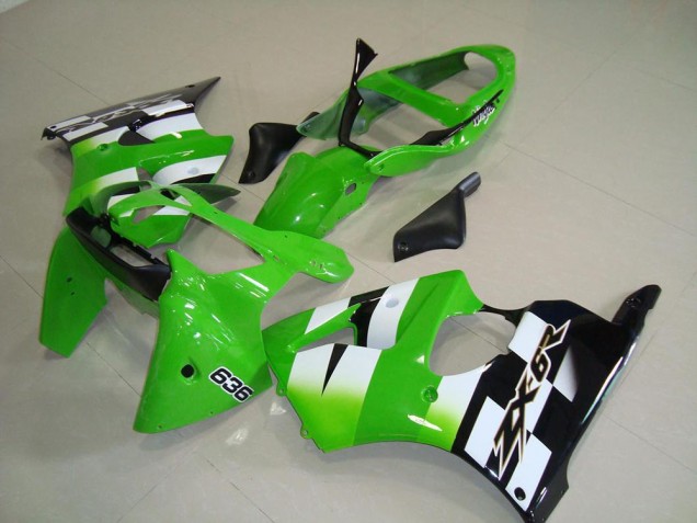 Kit Carenatura Completo ABS Kawasaki ZX6R 00-02 - Verde Nero Kit Carenatura Completo ABS Kawasaki ZX6R 00-02 - Verde Nero