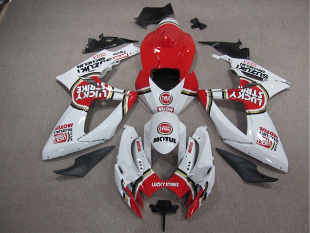 Kit Carenatura Completo ABS Suzuki GSXR 1000 K5 05-06 - Bianco Lucky Strike Rosso Motul Kit Carenatura Completo ABS Suzuki GSXR 1000 K5 05-06 - Bianco Lucky Strike Rosso Motul
