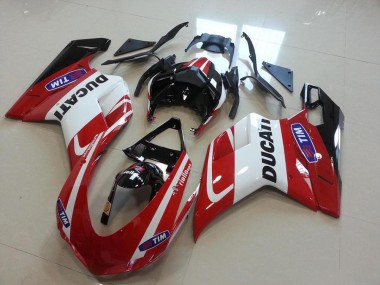 Kit Carenatura Iniezione Ducati 848 1098 1198 07-14 - Rosso Bianco
