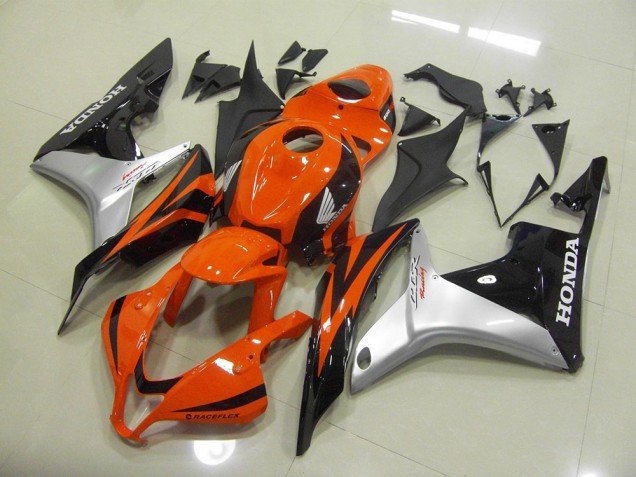 Kit Carenatura Iniezione Honda CBR 600 RR 07-08 - Arancia Argento Nero Kit Carenatura Iniezione Honda CBR 600 RR 07-08 - Arancia Argento Nero