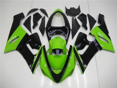 Kit Carenatura Iniezione Kawasaki ZX6R 05-06 - Verde Nero