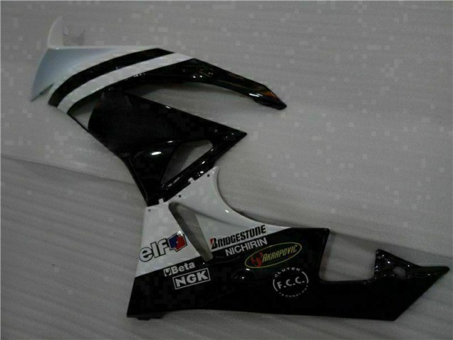 Kit Carenatura Iniezione Kawasaki ZX6R 09-12 - Nero Bianco 3M Touch4 Kit Carenatura Iniezione Kawasaki ZX6R 09-12 - Nero Bianco 3M Touch4