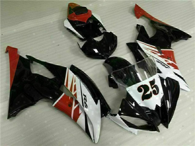 Kit Carenatura Iniezione Yamaha R6 08-16 - Bianco Nero Kit Carenatura Iniezione Yamaha R6 08-16 - Bianco Nero