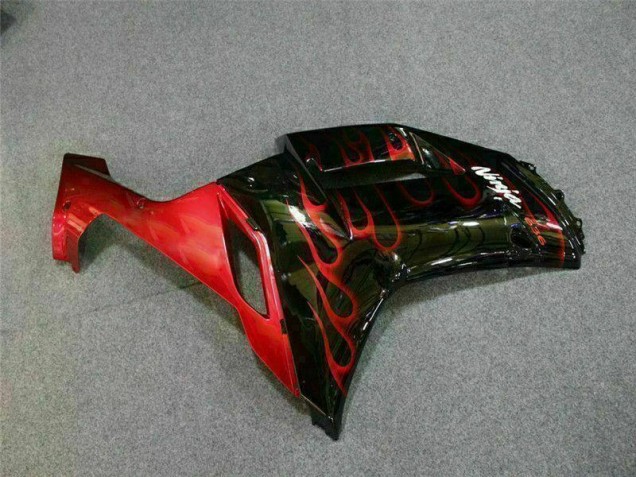 Kit Carenatura Kawasaki ZX6R 07-08 - Nero Rosso Fiamma Kit Carenatura Kawasaki ZX6R 07-08 - Nero Rosso Fiamma