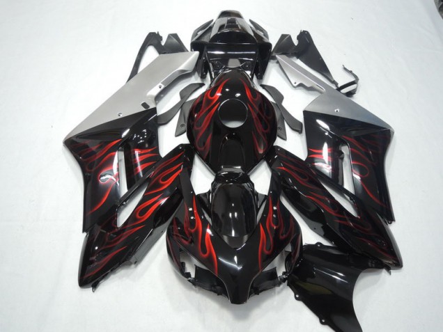 Kit Carene Honda CBR 1000 RR 04-05 - Nero Rosso Fiamma Kit Carene Honda CBR 1000 RR 04-05 - Nero Rosso Fiamma