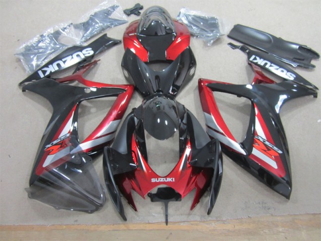 Kit Carene Suzuki GSXR 600 K6 06-07 - Nero Rosso Kit Carene Suzuki GSXR 600 K6 06-07 - Nero Rosso