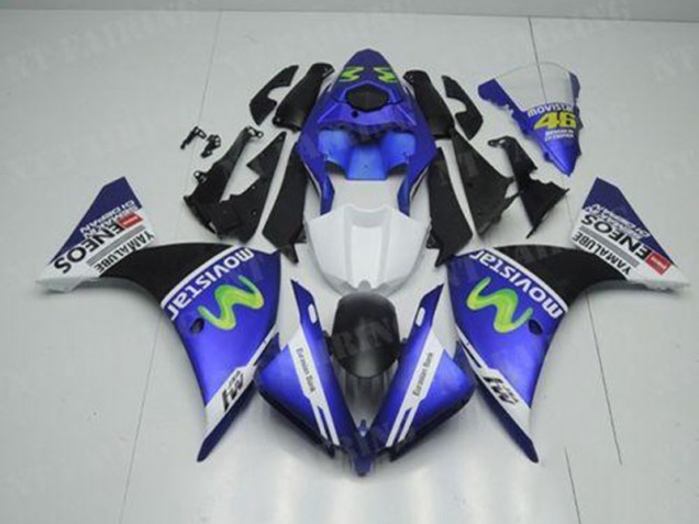 Kit Carene Yamaha R1 12-14 - Blu Bianco Nero Kit Carene Yamaha R1 12-14 - Blu Bianco Nero