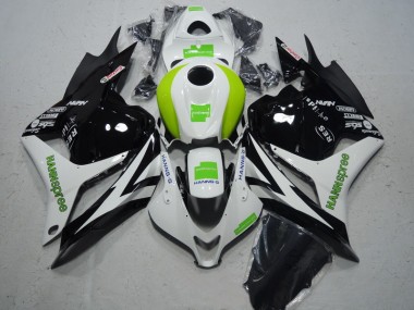 Kit Completo Carenatura ABS Honda CBR 600 RR 09-12 - Nero Bianco Verde Hannspree