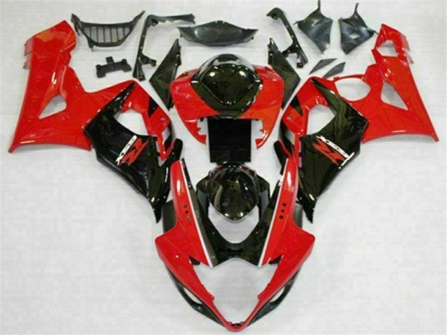 Kit Completo Carenatura ABS Suzuki GSXR 1000 K5 05-06 - Rosso Nero Kit Completo Carenatura ABS Suzuki GSXR 1000 K5 05-06 - Rosso Nero