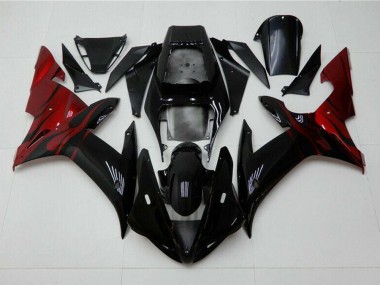 Kit Completo Carenatura ABS Yamaha R1 02-03 - Nero Rosso