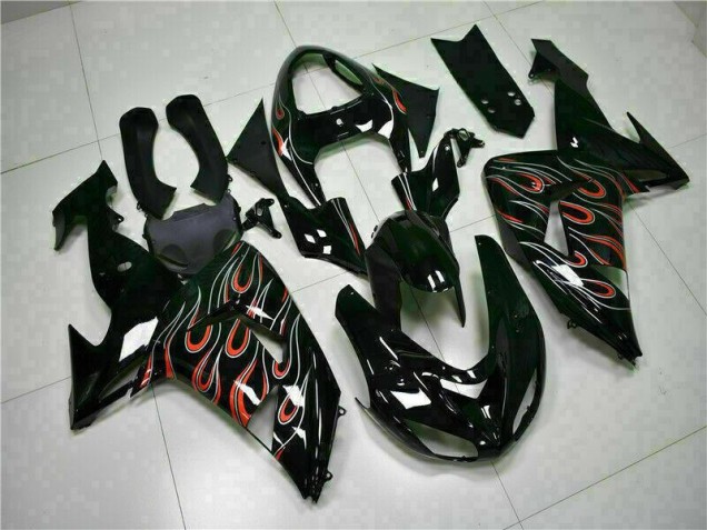 Kits Carenatura Completa Kawasaki ZX10R 06-07 - Nero Rosso Fiamma