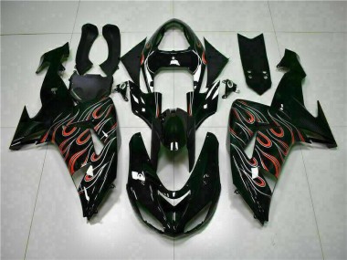 Kits Carenatura Completa Kawasaki ZX10R 06-07 - Nero Rosso Fiamma