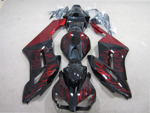 Kits Carenatura Completo ABS Honda CBR 1000 RR 04-05 - Nero Rosso Fiamma Kits Carenatura Completo ABS Honda CBR 1000 RR 04-05 - Nero Rosso Fiamma
